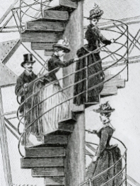 Climbing the Tower in 1889, by Gilbert
