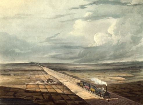 View of the railway across Chat Moss (IMechE collections, END/10/5/1/6)